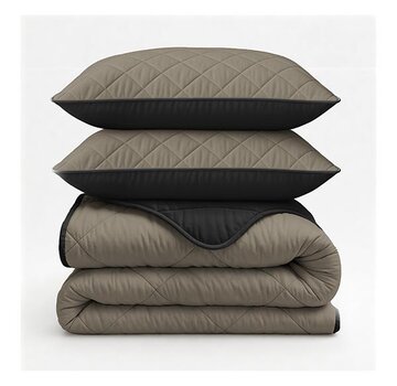 Sleeptime Dekbed Zonder Overtrek - Taupe/Zwart Lazy