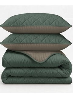 Sleeptime Dekbed Zonder Overtrek - Groen/Taupe Lazy