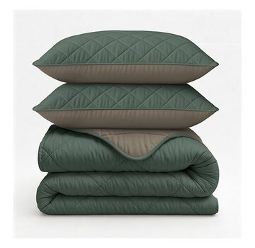 Sleeptime Dekbed Zonder Overtrek - Groen/Taupe Lazy