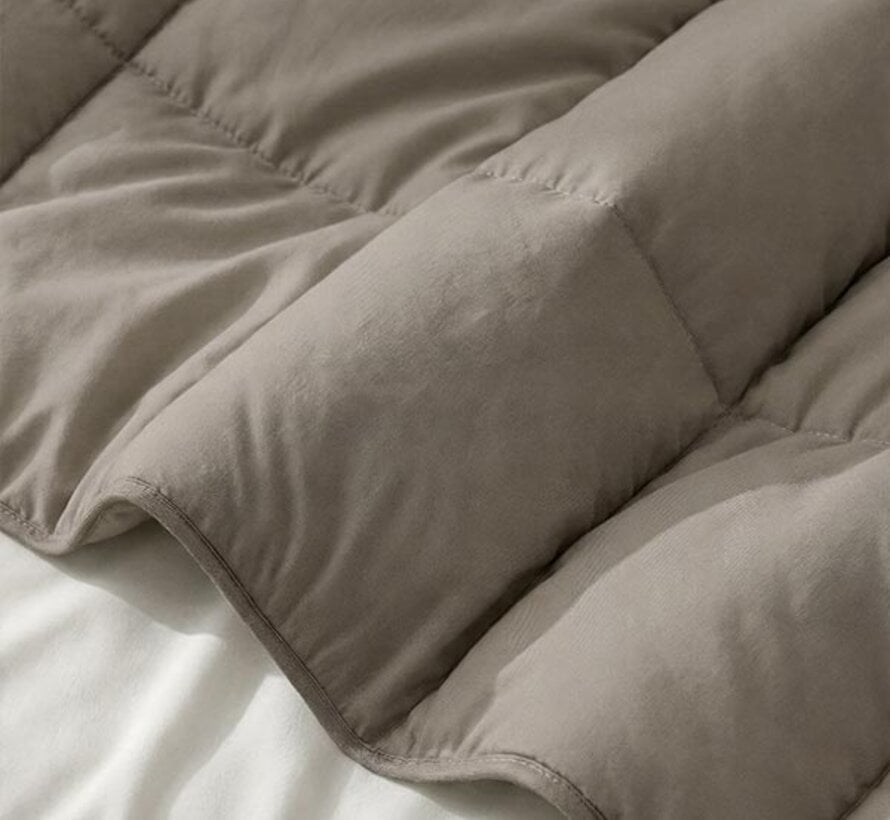 Dekbed Zonder Overtrek - Taupe/Bruin Perkaal Katoen - Lazy