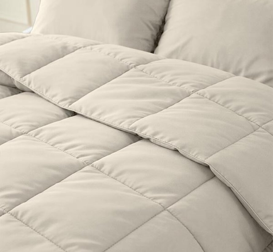 Dekbed Zonder Overtrek - Beige Perkaal Katoen - Lazy