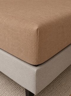 Whitelabel Hoeslaken - Enkel Jersey - Taupe/Camel