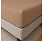 Hoeslaken - Enkel Jersey - Taupe/Camel