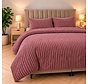 Rib Teddy - Oud Roze Dekbedovertrek