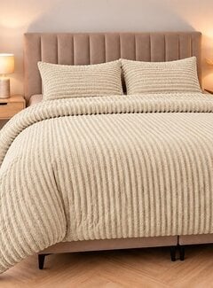 Sleeptime Rib Teddy - Beige Dekbedovertrek