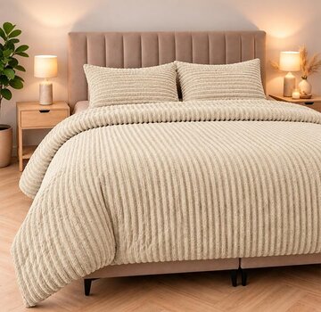 Sleeptime Rib Teddy - Beige Dekbedovertrek