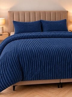 Sleeptime Rib Teddy - Navy Dekbedovertrek