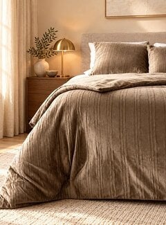 Sleeptime Velvet Lining - Taupe Dekbedovertrek