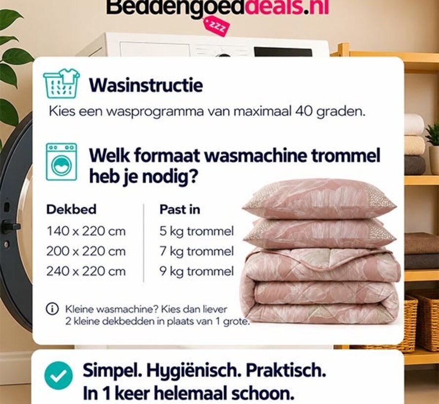Dekbed Zonder Overtrek - Veer - Katoen Lazy