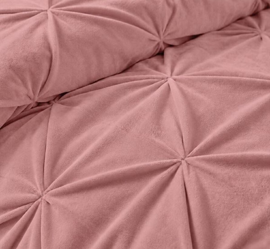 Dekbed Zonder Overtrek - Oud Roze Velvet Diamond Pintuck