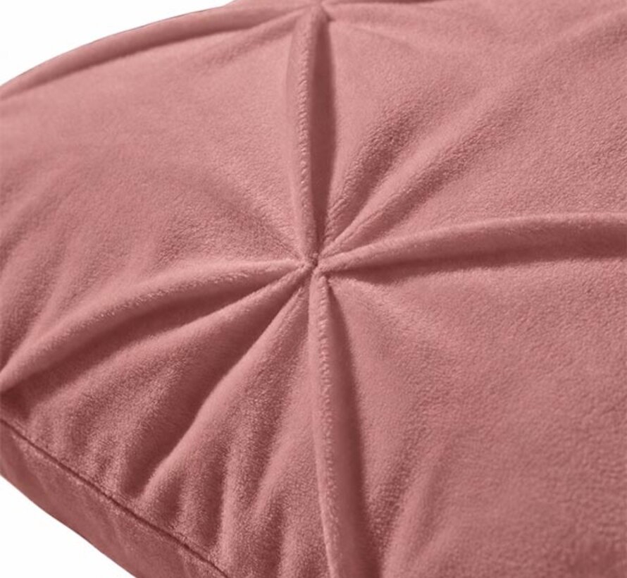 2-Pack: Kussenslopen - Oud Roze Velvet Diamond Pintuck