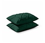 2-Pack: Kussenslopen - Donkergroen Velvet Diamond Pintuck