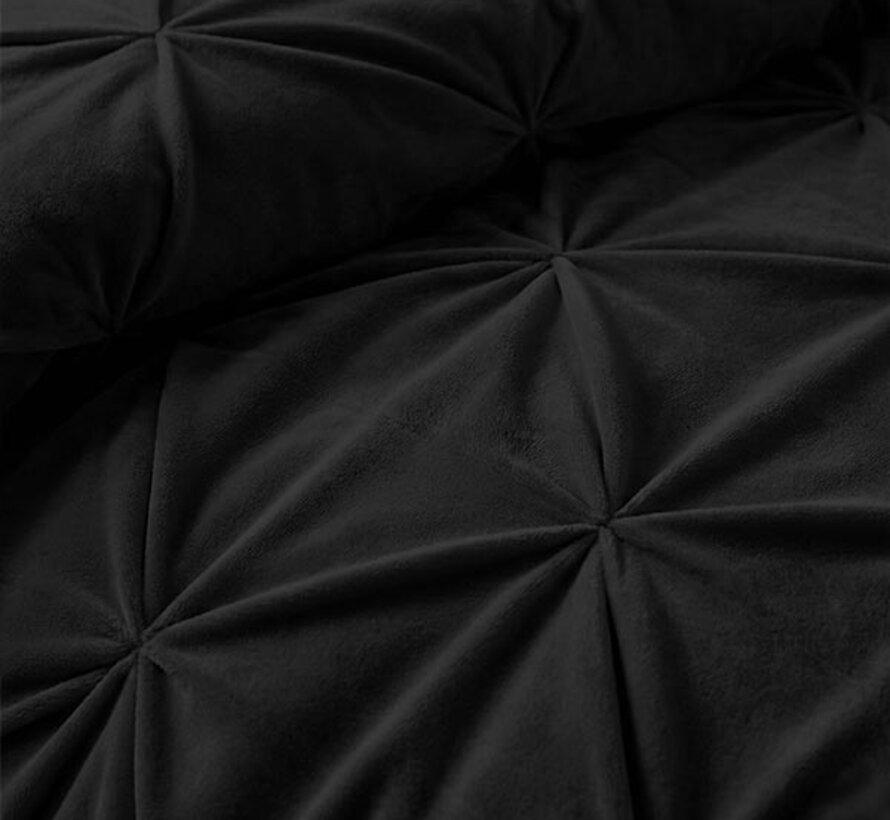 Dekbed Zonder Overtrek - Zwart Velvet Diamond Pintuck