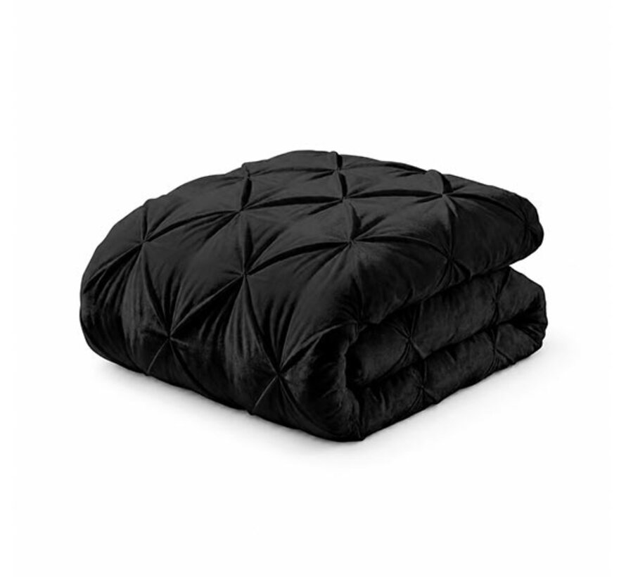 Dekbed Zonder Overtrek - Zwart Velvet Diamond Pintuck