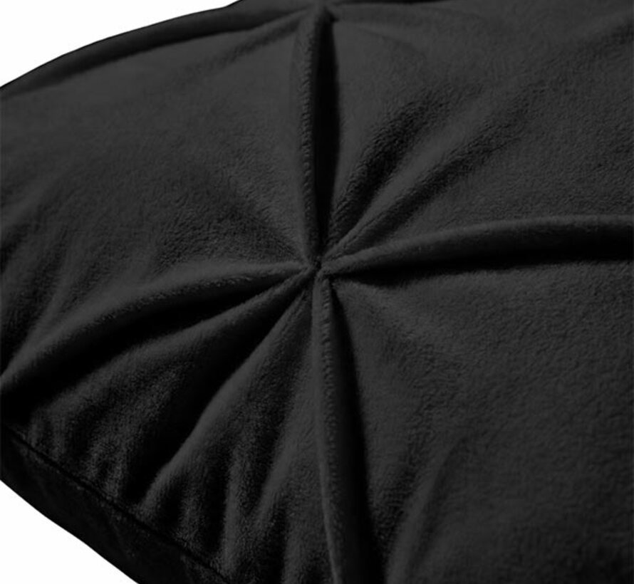 2-Pack: Kussenslopen - Zwart Velvet Diamond Pintuck