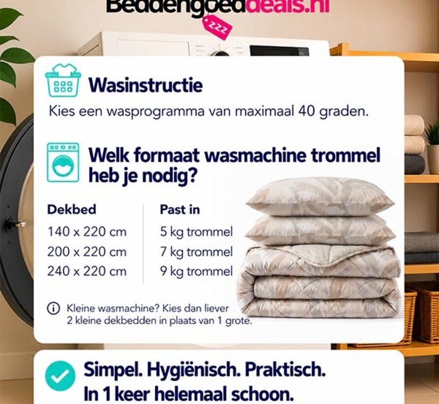 Dekbed Zonder Overtrek - Gacho - Katoen Lazy