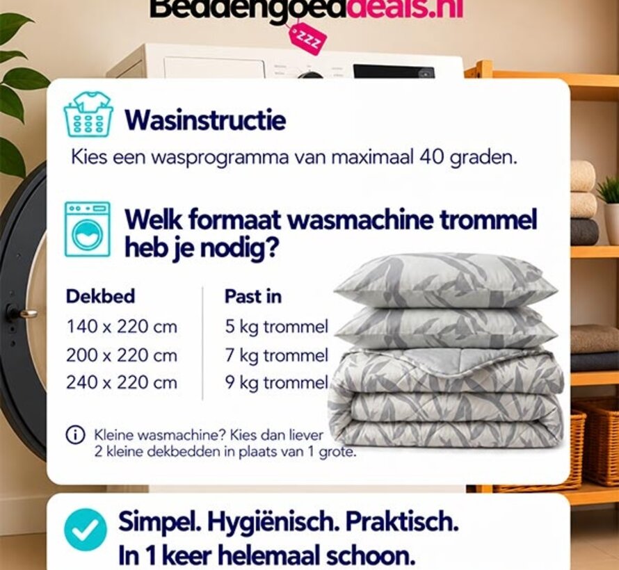 Dekbed Zonder Overtrek - Garden Zen - Katoen Lazy