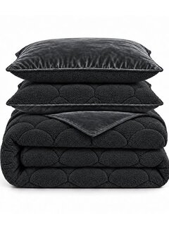 Sleeptime Dekbed Zonder Overtrek - Zwart Teddy & Velvet Lazy