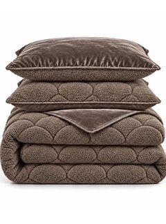 Sleeptime Dekbed Zonder Overtrek - Taupe/Bruin Teddy & Velvet Lazy