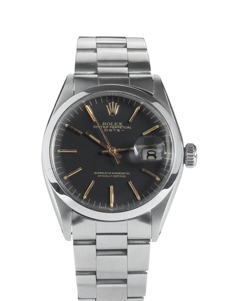 rolex oyster perpetual date black dial