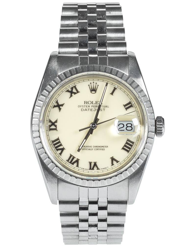 rolex datejust cream dial