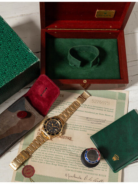 Rolex Rolex Submariner 1680 Yellow Gold “Feet First” Dial – 1977 – Close to New Old Stock