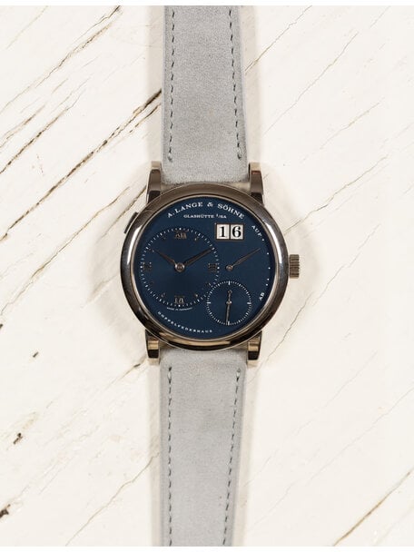 A. Lange & Söhne Lange 1 Ref. 101.027 – Blue Dial – White Gold – 2002 – Full Set