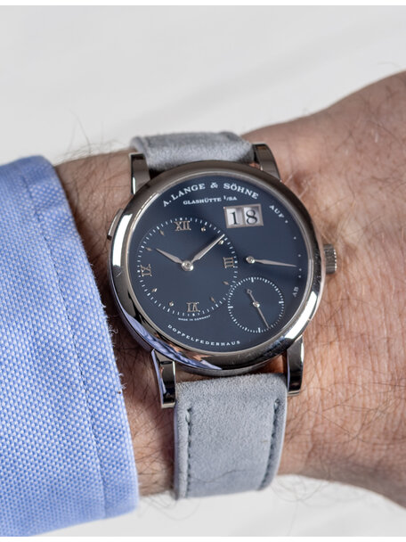 A. Lange & Söhne Lange 1 Ref. 101.027 – Blue Dial – White Gold – 2002 – Full Set