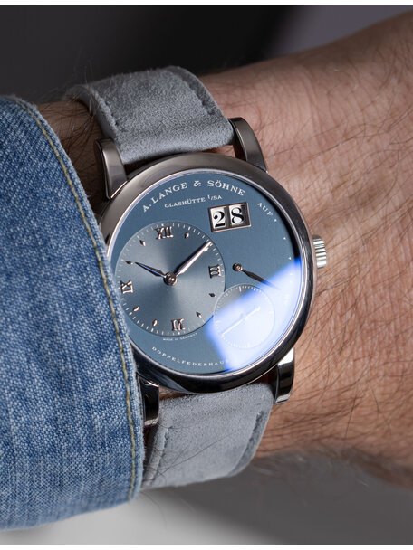 A. Lange & Söhne Lange 1 Ref. 101.027 – Blue Dial – White Gold – 2002 – Full Set