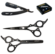 Razarro Barber Scissors set   + Straight Razor