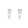 Day & Eve by Go Dutch Label Open Heart Dangles - 2 Tone Day & Eve by Go Dutch Label Open Heart Dangles - 2 Tone