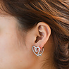 Day & Eve by Go Dutch Label Chrystal Heart Hoops Day & Eve by Go Dutch Label Chrystal Heart Hoops