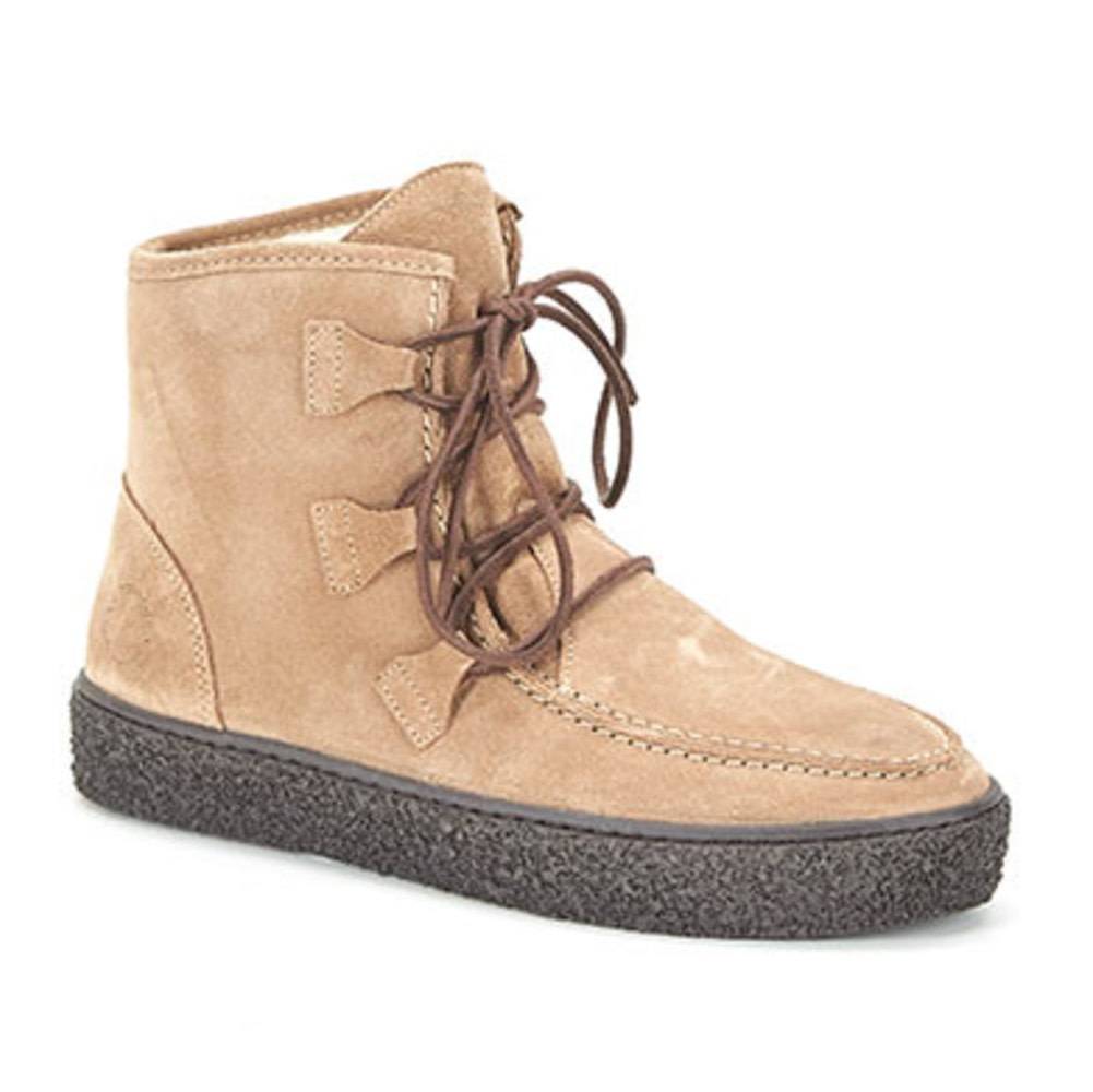 Wol gevoerde veter boots Ca Shott beige suède - Squarefeet.nl