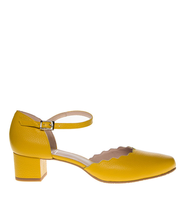 Pumps Square Feet D2739 geel leer - Squarefeet.nl
