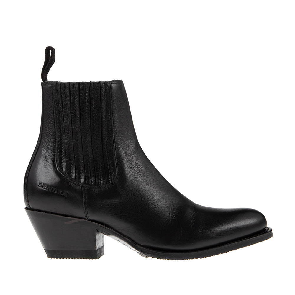 Western instaplaars Sendra zwart leer - Squarefeet.nl