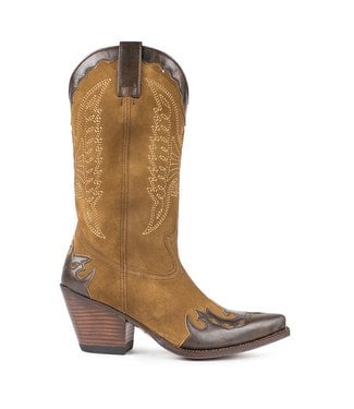 Sendra Sendra ladies western boot brown leather with suede