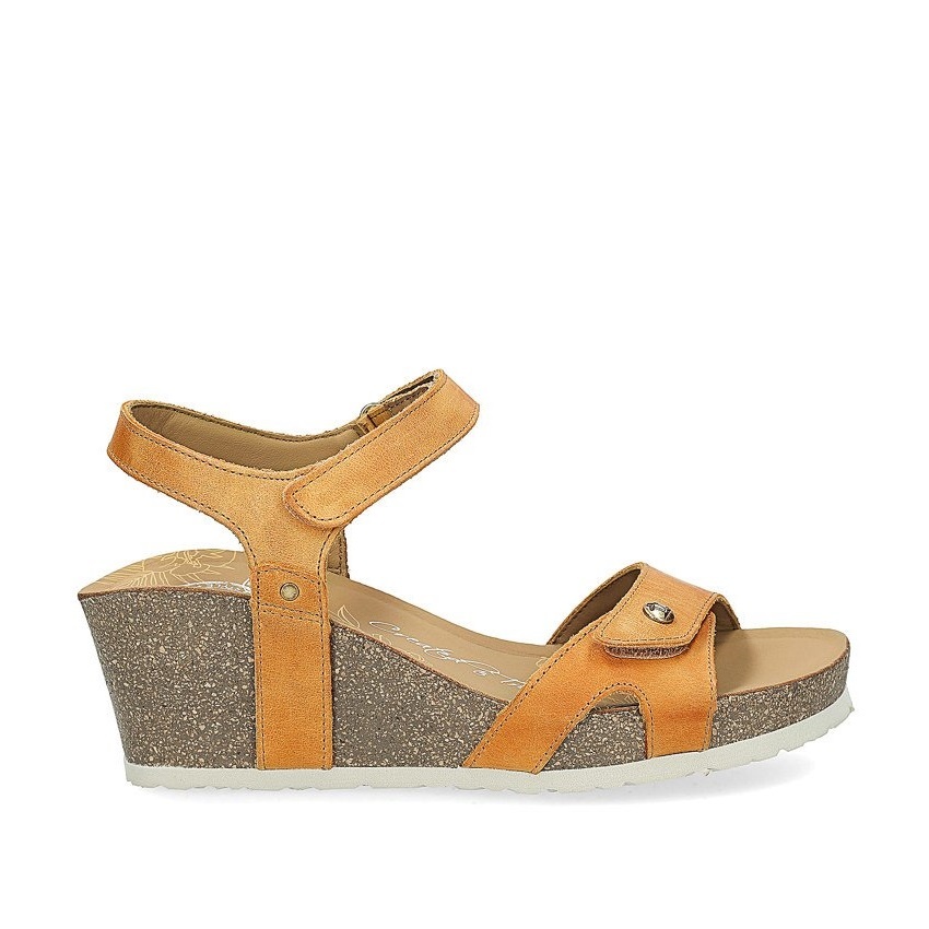 Sandaal sleehak Panama Jack bruin leer - Squarefeet.nl