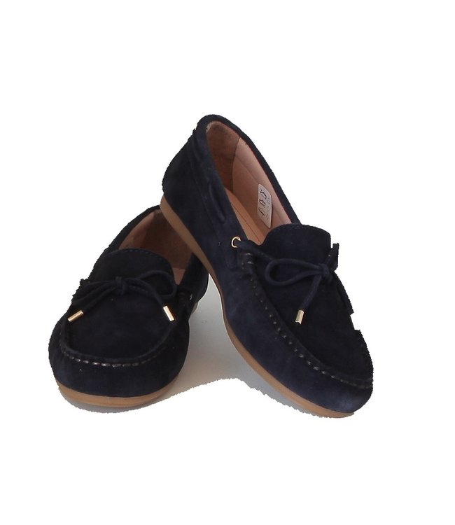 Giulia ladies moccasins dark blue suede