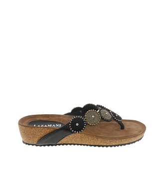 Dames Slippers Lazamani 75.722.BLACK. Direct leverbaar uit de webshop van  Reese Schoenmode.
