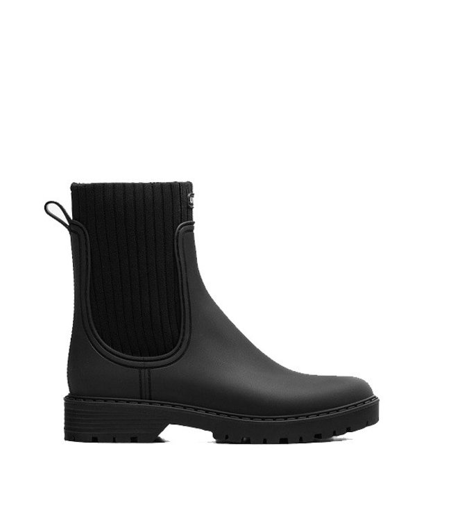 Korte regenlaarzen Unisa zwart rubber - Squarefeet.nl