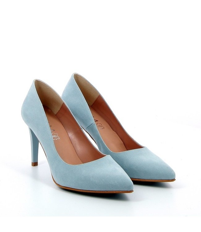 Giulia G8 pumps light blue suède look