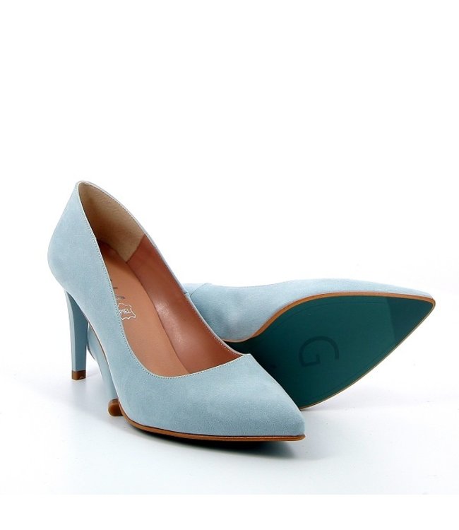 Giulia G8 pumps light blue suède look
