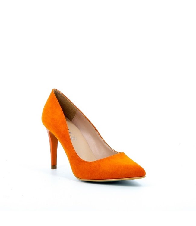 Giulia G8 pumps orange suède look
