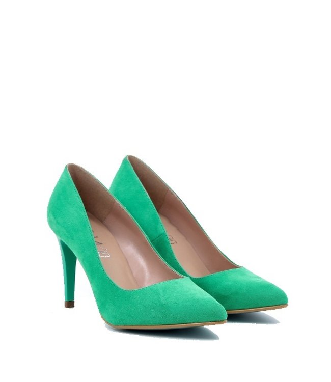 Giulia G8 pumps groen suède look