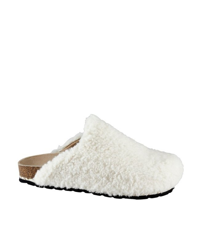 Sanita Sanita slippers furry white recycle fabric
