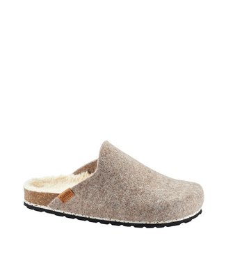 Sanita Sanita closed slippers wool felt beige