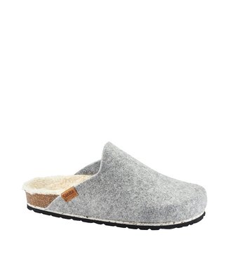 Sanita Sanita closed slippers wool felt grey