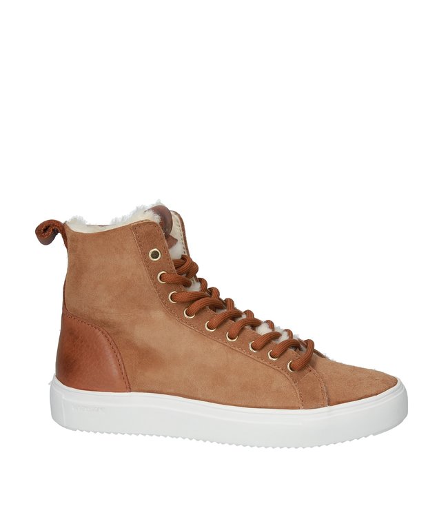 Sneakers Blackstone YL55 brown suede with wool Squarefeet