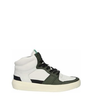 Heren mid sneakers Blackstone YG02 Wit Groen - Squarefeet.nl