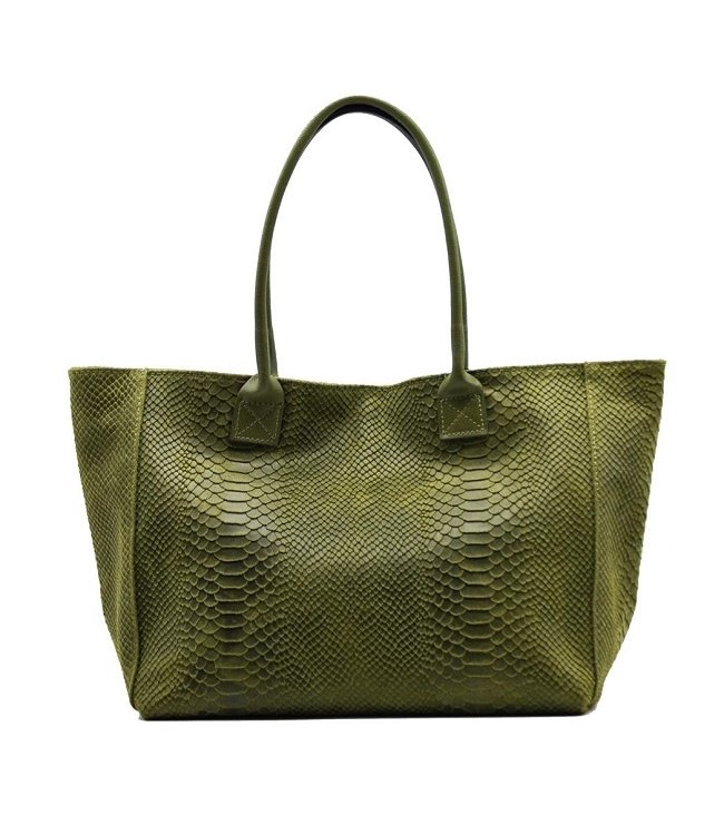 Zeen Bag damestas kaki groen leer